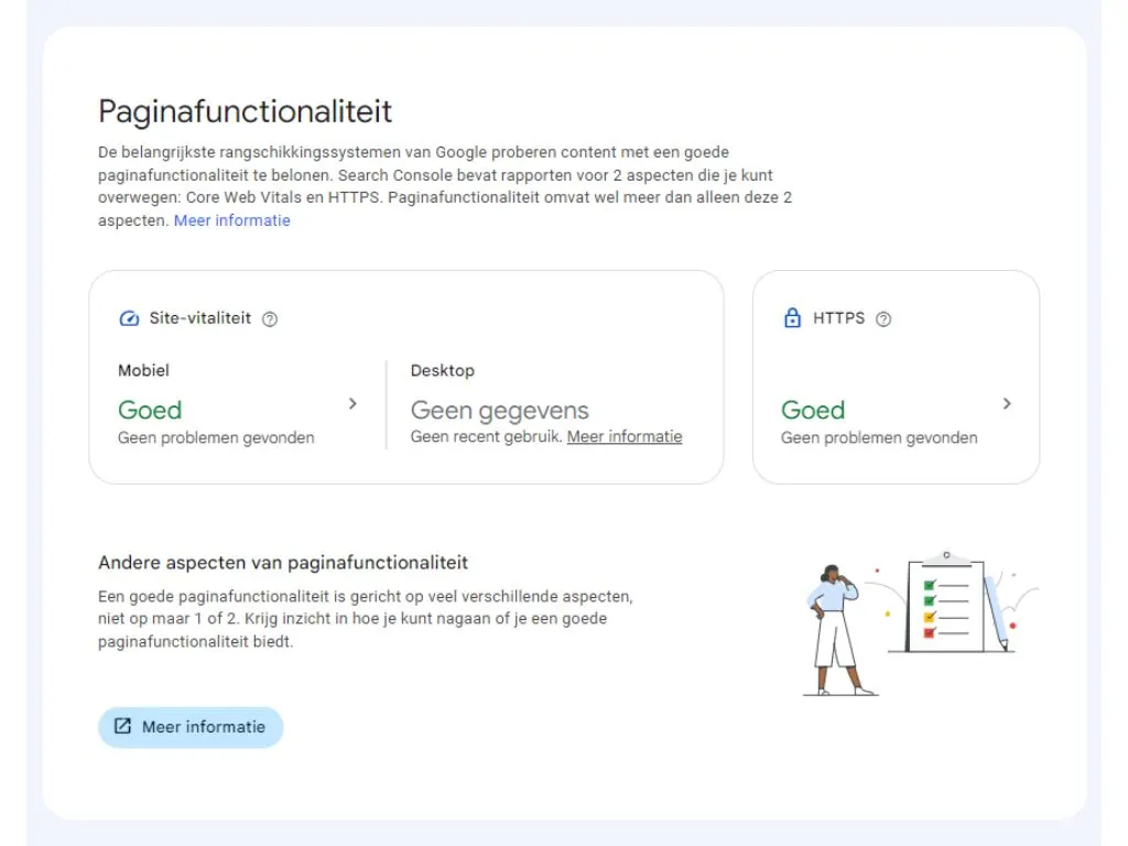 google search console page experience